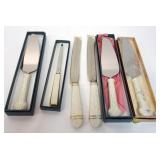 1137	LENOX CHINA GROUP OF 6 ASSORTED CAKE KNIVES, SERVERS & LETTER OPENER