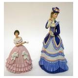 1141	LENOX CHINA FIGURES *GRAND TOUR* & *CAROLINE* TALLEST APPROXIMATELY 9 IN HIGH
