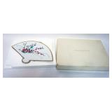 1145	LENOX CHINA *THE PLUM BLOSSOM FAN* WINTER 1988, APPROXIMATELY 13 1/2 IN X 8 1/4 IN