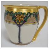 1018	AMERICAN BELLEEK CERAMIC ART COMPANY HAND PAINTED PITCHER, APPROXIMATELY 6 1/4 IN H