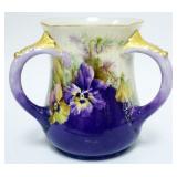 1031	AMERICAN BELLEEK CERAMIC ART COMPANY LOVING CUP, HAND PAINTED 3 HANDLED, APPROXIMATELY 7 IN H