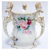 1001	AMERICAN BELLEEK HAND PAINTED MUG, CERAMIC ART COMPANY, APPROXIMATELY 5 1/2 IN H