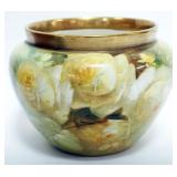 1039	WILLETS BELLEEK HAND PAINTED VASE SIGNED *J. F. LENOX*, APPROXIMATELY 7 IN H