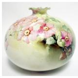 1042	WILLETS BELLEEK HAND PAINTED VASE, APPROXIMATELY 6 1/2 IN H