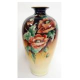 1043	LENOX BELLEEK TALL HAND PAINTED VASE, APPROXIMATELY 15 IN H