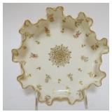 1060	WILLETS BELLEEK SCALLOPED EDGE BOWL, APPROXIMATELY 7 IN X 2 IN H