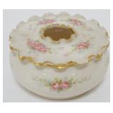 1064	WILLETS BELLEEK HAIR RECEIVER, APPROXIMATELY 4 IN X 2 1/4 IN H