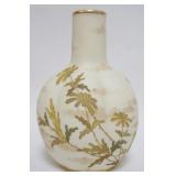 1078	OTT & BREWER AMERICAN BELLEEK RIBBED VASE, APPROXIMATELY 10 IN H