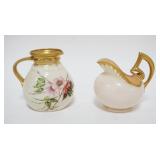 1089	2 AMERICAN BELLEEK MINIATURE PITCHERS, TALLEST APPROXIMATELY 4 IN HIGH