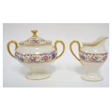 1095	COXON AMERICAN BELLEEK CREAMER & SUGAR, TALLEST APPROXIMATELY 6 IN HIGH