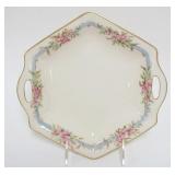 1096	LENOX BELLEEK DOUBLE HANDLED SERVING DISH, APPROXIMATELY 9 IN