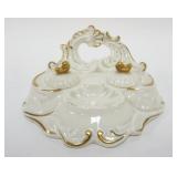 1099	AMERICAN BELLEEK TRENTON NJ DOUBLE INKWELL, APPROXIMATELY 7 1/2 IN X 6 IN X 4 IN HIGH