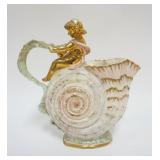1129	WALTER SCOTT LENOX AMERICAN BELLEEK PITCHER, APPROXIMATELY 10 IN HIGH