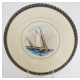 1139	LENOX NAUTICAL PLATE COMMEMORATING THE SEVENTH CHALLENGE VICE COM JAMES BELL, APPROXIMATELY 10 