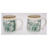 1142	2 LENOX GREEN MARK ATLANTIC CITY 1933 IMPERIAL COUNCIL SESSION MUGS, EACH APPROXIMATELY 5 IN HI