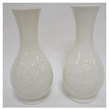 1150	LENOX GREEN MARK EMBOSSED FLOWER VASES, EACH APPROXIMATELY 10 IN HIGH