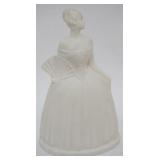 1157	LENOX 1929 LAMP TOPPER FIGURE OF WOMAN W/FAN, APPROXIMATELY 9 IN HIGH