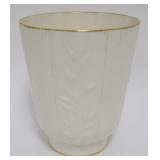 1179	LENOX GREEN MARK RIBBED & EMBOSSED VINE W/LEAVES VASE, APPROXIMATELY 6 1/2 IN X 7 1/2 IN HIGH