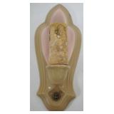 1195	LENOX PINK AND BROWN WALL SCONCE, APPROXIMATELY 10 IN H