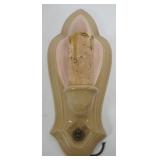 1196	LENOX PINK AND BROWN WALL SCONCE, APPROXIMATELY 10 IN H