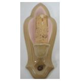 1197	LENOX PINK AND BROWN WALL SCONCE, APPROXIMATELY 10 IN H