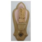 1198	LENOX PINK AND BROWN WALL SCONCE, APPROXIMATELY 10 IN H