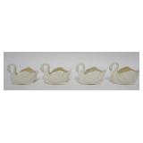 1207	4 LENOX GREEN MARK SWANS, EACH APPROXIMATELY 3 IN HIGH