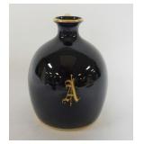 1212	LENOX COBALT BLUE JUG MONOGRAMMED W/GILT ACCENT TRIM, APPROXIMATELY 6 1/4 IN