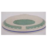 1219	LENOX FJ CUTHBERTSON/AF WYLIE *YALE BOWL* PARIAN OVAL COMMEMORATIVE MODEL DISH, APPROXIMATELY 6
