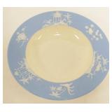 1220	LENOX GREEN MARK BOWL W/BLUE BORDERS & EMBOSSED DECORATION, APPROXIMATELY 6 1/2 IN