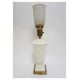 1234	LENOX LAMP NUDE WOMAN W/SWAN, APPROXIMATELY 21 1/2 IN HIGH