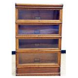 1240	OAK GLOBE WERNICKE 4 SECTION BARRISTER BOOKCASE, APPROXIMATELY 34 IN X 13 IN X 54 IN H