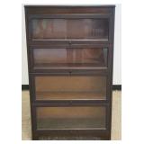 1266	BARRISTER BOOKCASE, MAHOGANY, 1 SECTION, 4 DOOR, APPROXIMATELY 35 IN X 13 IN X 58 IN H