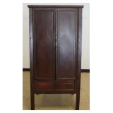 1277	ASIAN 2 DOOR CABINET WITH 2 INTERIOR DRAWERS, APPROXIMATELY 35 IN X 25 IN X 73 IN H