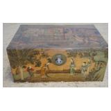 1279	ASIAN DECORATED STORAGE CHEST, APPROXIMATELY 31 IN X 21 IN X 14 IN H
