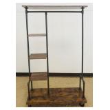 1281	INDUSTRIAL STYLE ROLLING CART AND SHELF UNIT, 41 IN X 16 IN X 69 IN H