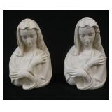1002	BOEHM PARIAN MADONNA, GROUP OF 2, TALLEST APPROXIMATELY 9 1/2 IN HIGH