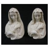 1004	BOEHM PORCELAIN MADONNA, GROUP OF 2, TALLEST APPROXIMATELY 9 1/2 IN HIGH