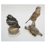 1022	BOEHM PORCELAIN *FLEDGLING MAGPIE* & *TREE SPARROW*