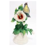 1025	BOEHM BIRD *YELLOW THROATED WARBLER*, APPROXIMATELY 10 IN H