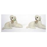 1033	2 BOEHM PORCELAIN POODLES, EACH APPROXIMATELY 5 IN X 3 1/2 IN H