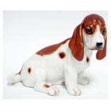 1036	BOEHM PORCELAIN BASSETT HOUND DOG FIGURE, APPROXIMATELY 6 IN H