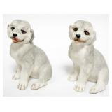 1046	2 BOEHM PORCELAIN DOG FIGURES, EACH APPROXIMATELY 5 IN H