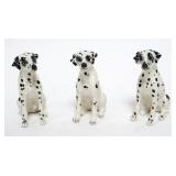 1049	3 BOEHM DALMATION DOG FIGURES, EACH APPROXIMATELY 3 IN H