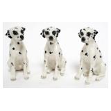 1050	3 BOEHM DALMATION DOG FIGURES, EACH APPROXIMATELY 3 IN H