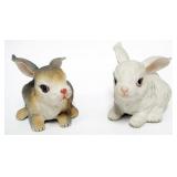 1051	2 BOEHM PORCELAIN RABBIT FIGURES, EACH APPROXIMATELY 3 1/4 IN H