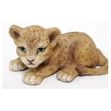 1057	BOEHM PORCELAIN LION CUB FIGURE, APPROXIMATELY 7 IN X 4 IN X 3 3/4 IN H