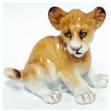 1058	BOEHM PORCELAIN LION CUB FIGURE, APPROXIMATELY 6 IN X 3 IN X 5 IN H