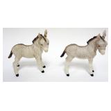1072	2 CYBIS DONKEY FIGURINES, EACH APPROXIMATELY 7 1/4 IN H