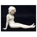 1082	PARIAN FIGURE OF NUDE WOMAN SITTING, APPROXIMATELY 3 1/2 IN H